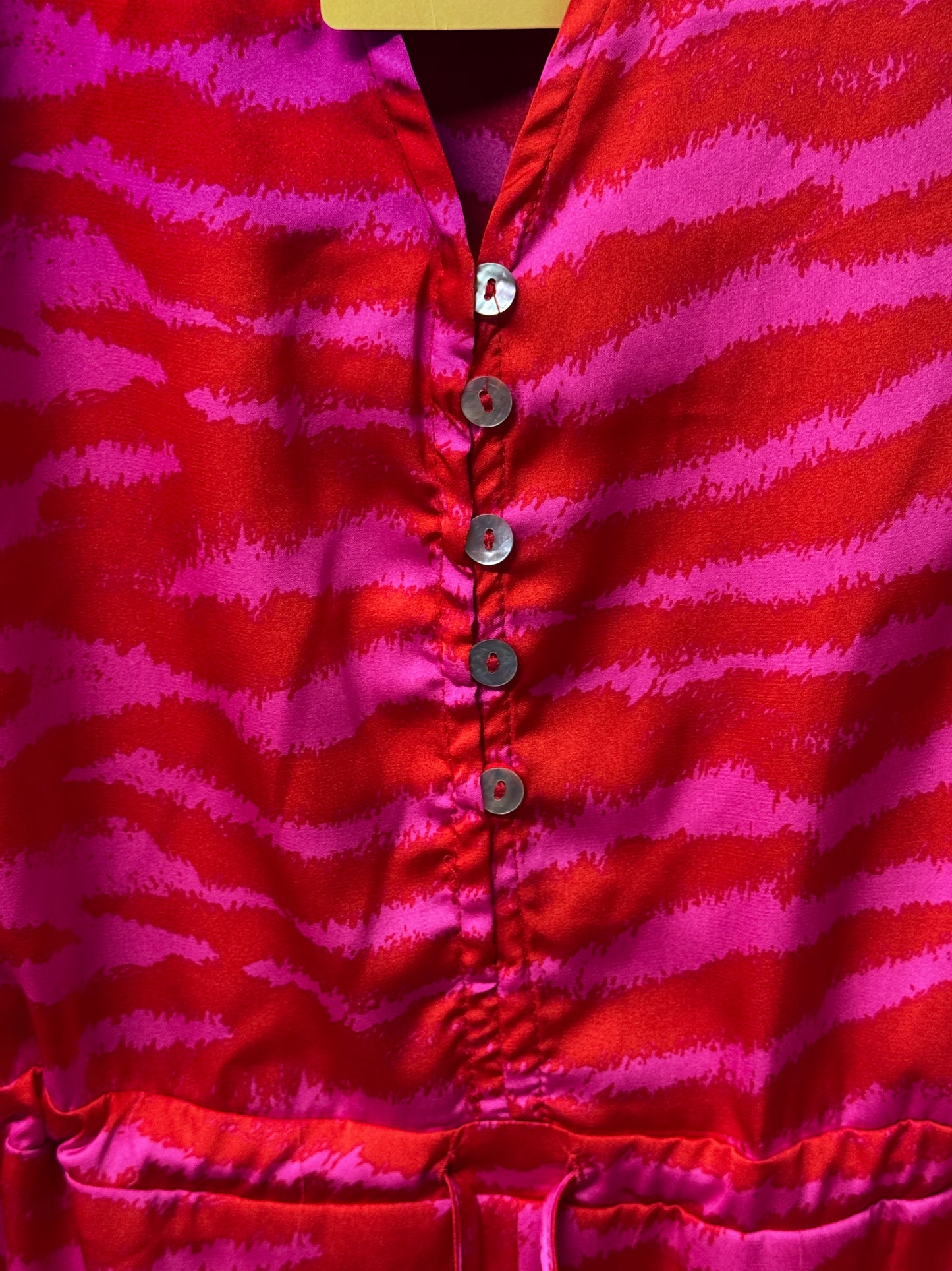 Entro Zebra Print Romper Red and Pink