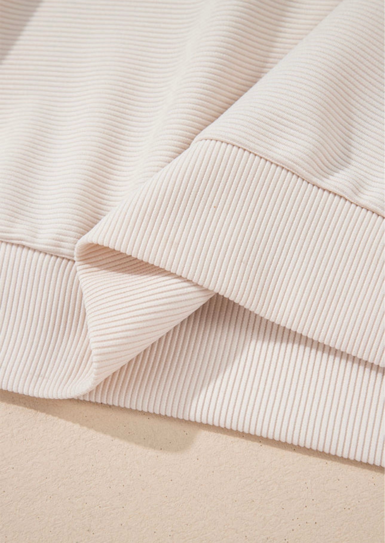 Apricot Textured Ruffle Sleeve Zippered Top Wide Leg Pant Set