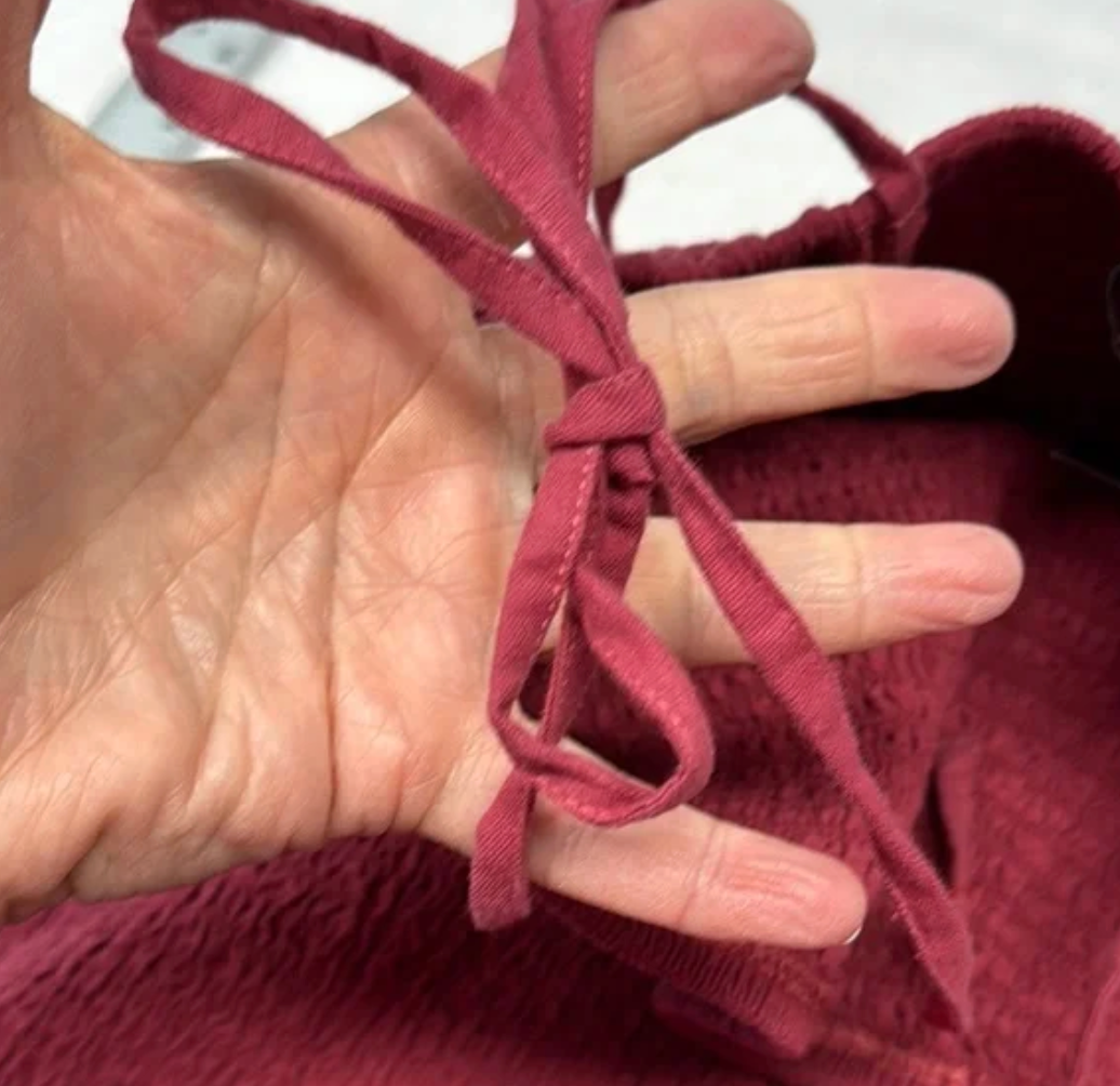 Abercrombie & Fitch Pink Ribbed Mini Dress Casual Smocked Stretch Ruffle XS