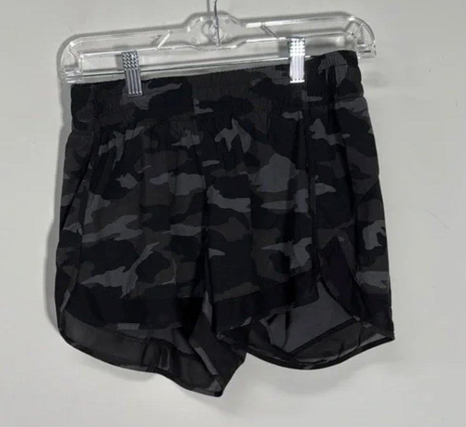 Athleta Black Camouflage Women's Shorts Small Active Athlete Running Training