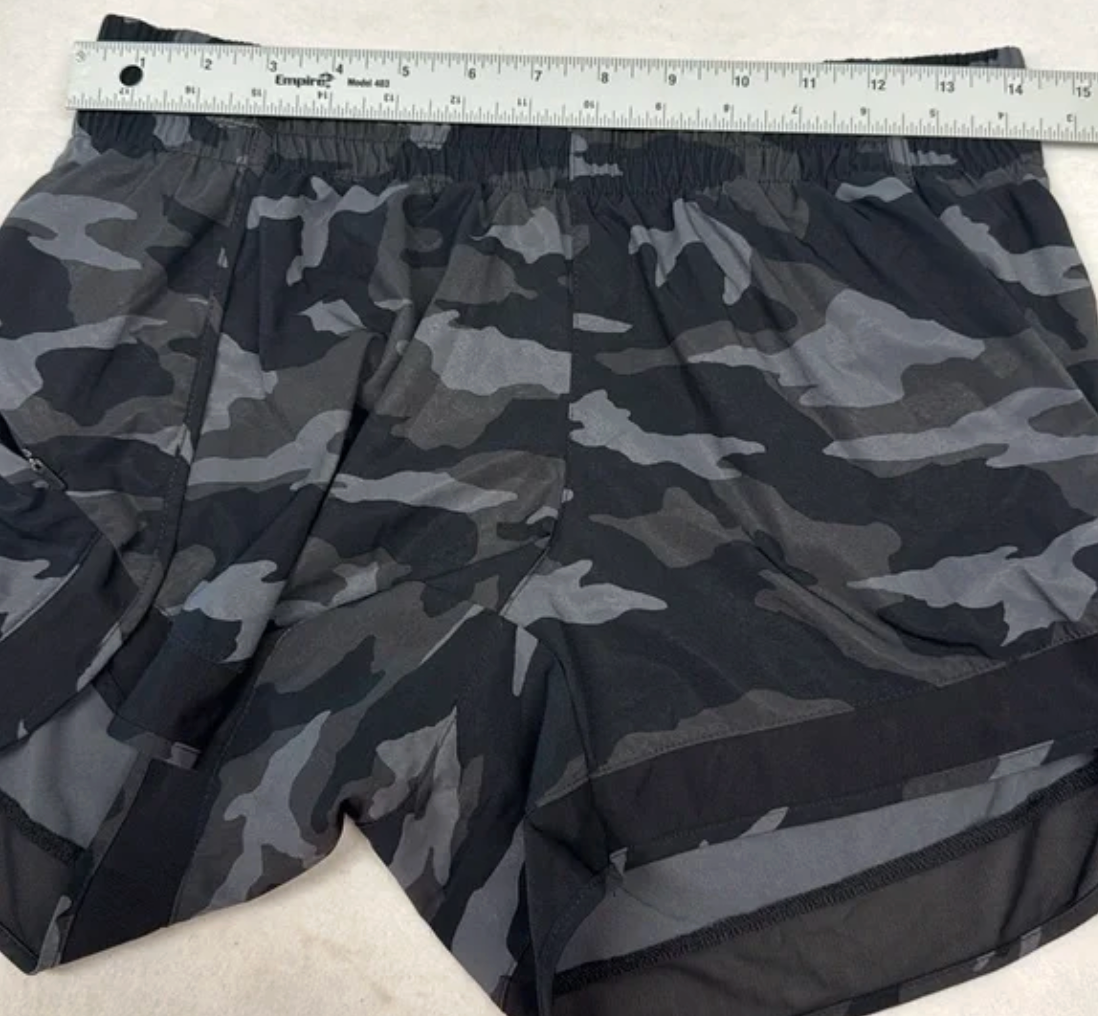 Athleta Black Camouflage Women's Shorts Small Active Athlete Running Training