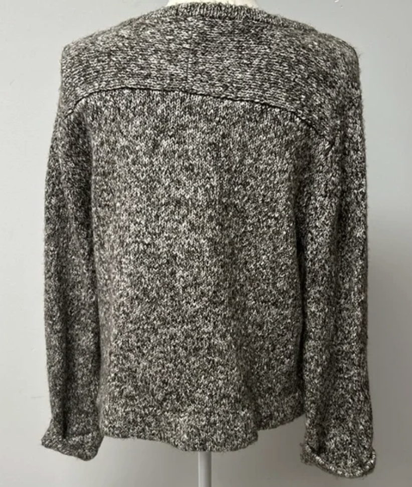 J. Jill Cardigan Zip Sweater – Brown Knit, Size Large