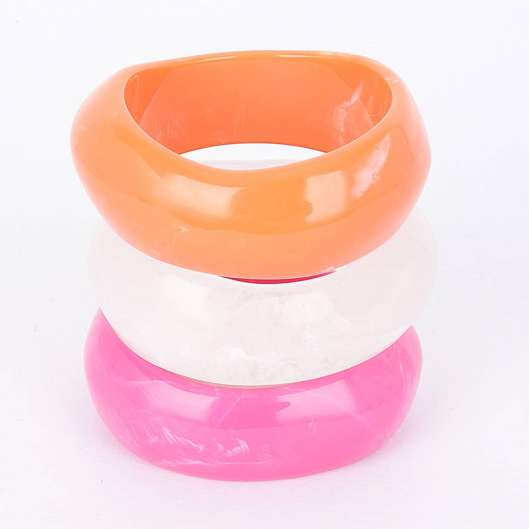 Multi Resin Bangle Bracelet: MT