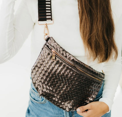 Pretty Simple Westlyn Woven Bum Bag! Gorgeous woven vegan leather