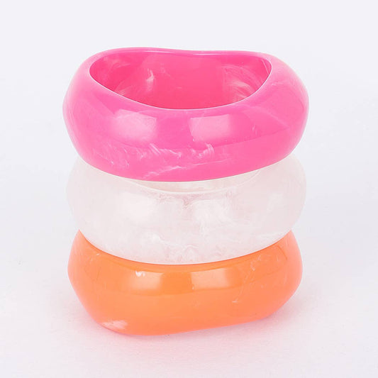 Multi Resin Bangle Bracelet: MT