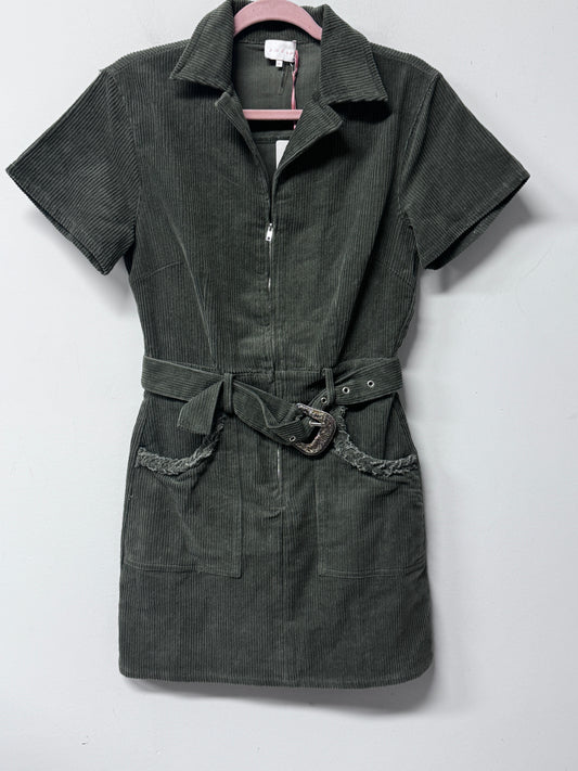 Entro Green Corduroy Dress