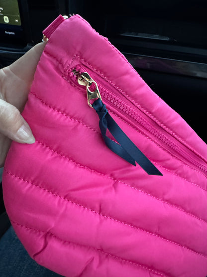 Pretty Simple Jolie Puffer Crossbody Bag Pink Adjustable Strap