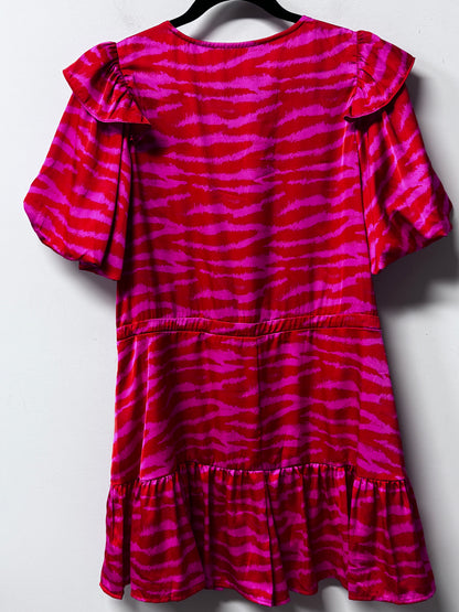 Entro Zebra Print Romper Red and Pink