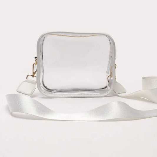 COKO Crossbody Clear Messenger Bag: WHITE