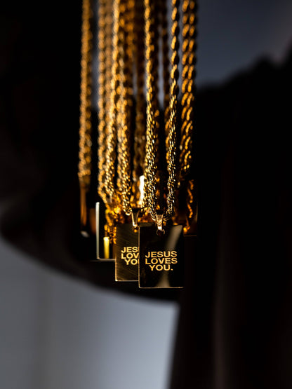 Jesus Loves You Pendant Necklace