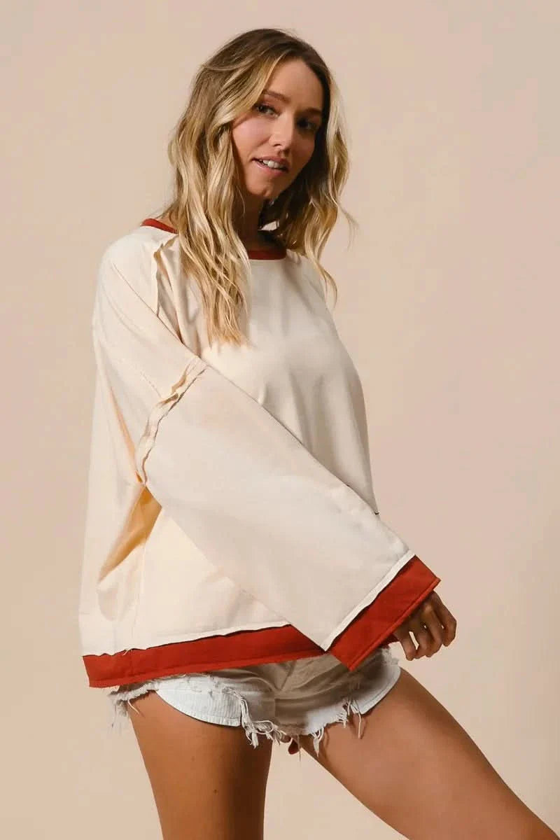 BiBi French Terry Patch Detail Sweatshirt With Red Stars