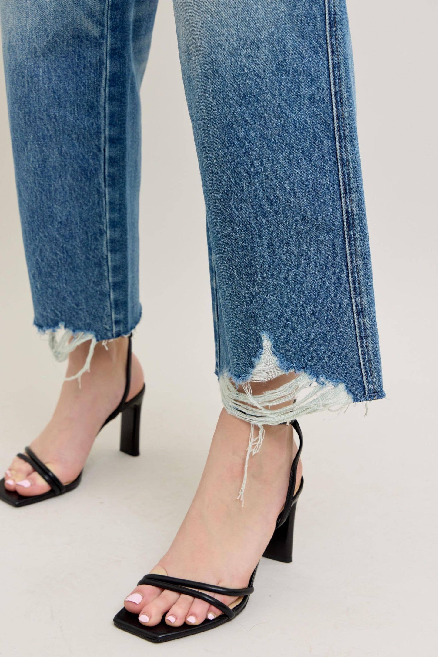 Judy Blue High Waist Rigid Magic Destroy Wide Leg Crop: 11/30