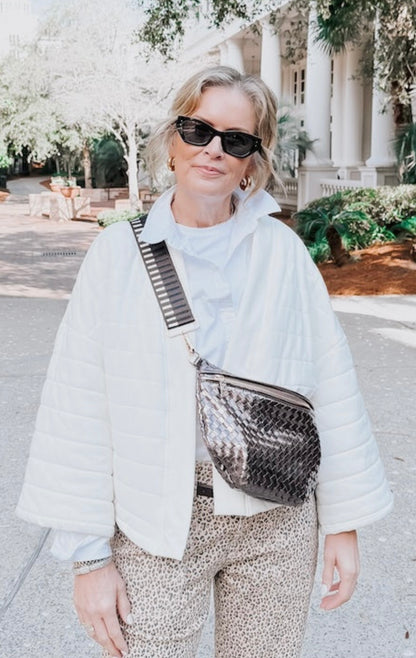 Pretty Simple Westlyn Woven Bum Bag! Gorgeous woven vegan leather