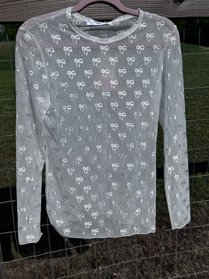 🎀 Pretty Little Bows Sheer Layering Top by Moon Ryder 🎀
