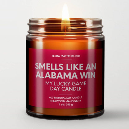 Smells Like An Alabama Win Game Day Candle : Apples + Maple Bourbon / 9 oz