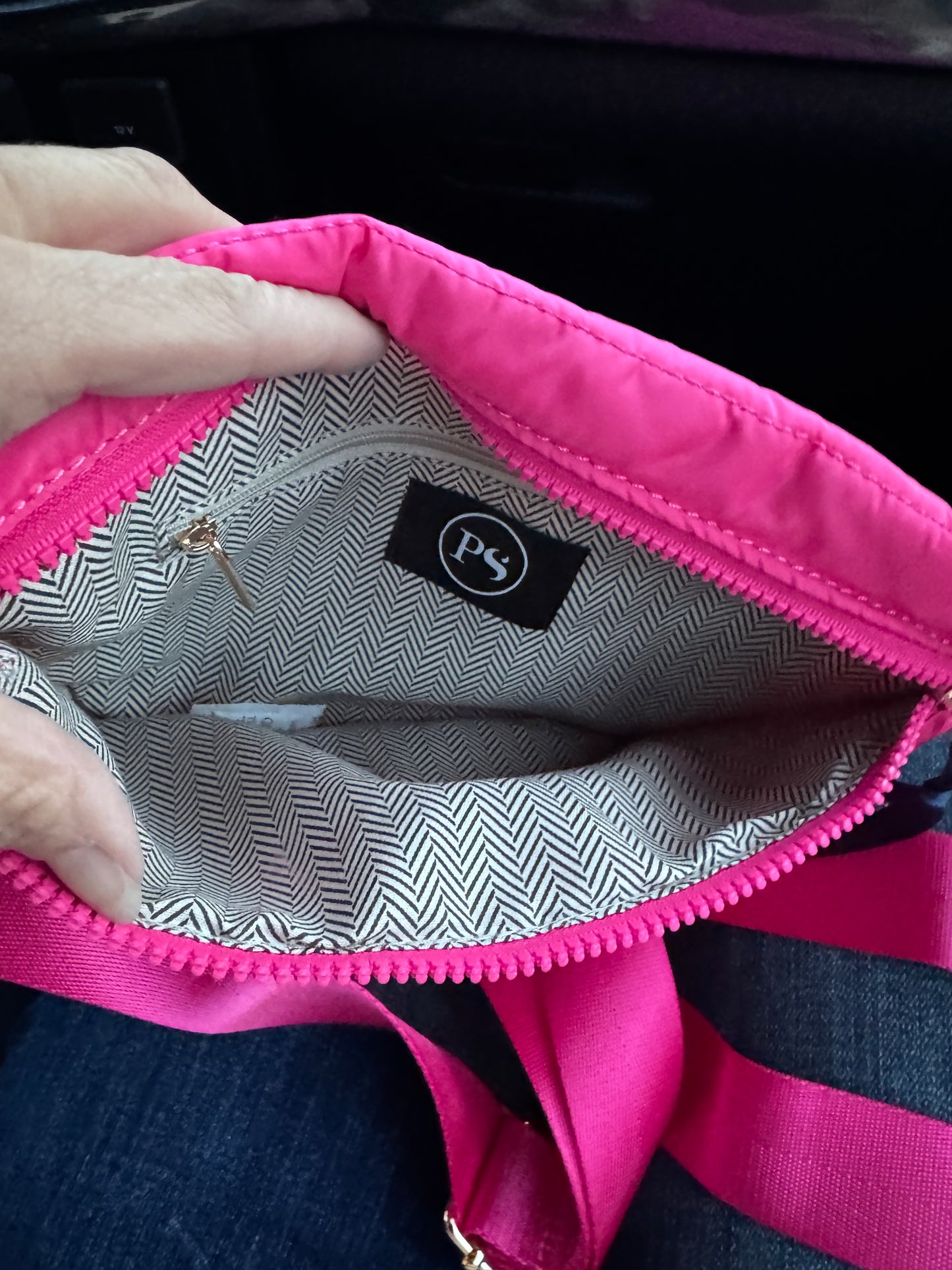 Pretty Simple Jolie Puffer Crossbody Bag Pink Adjustable Strap