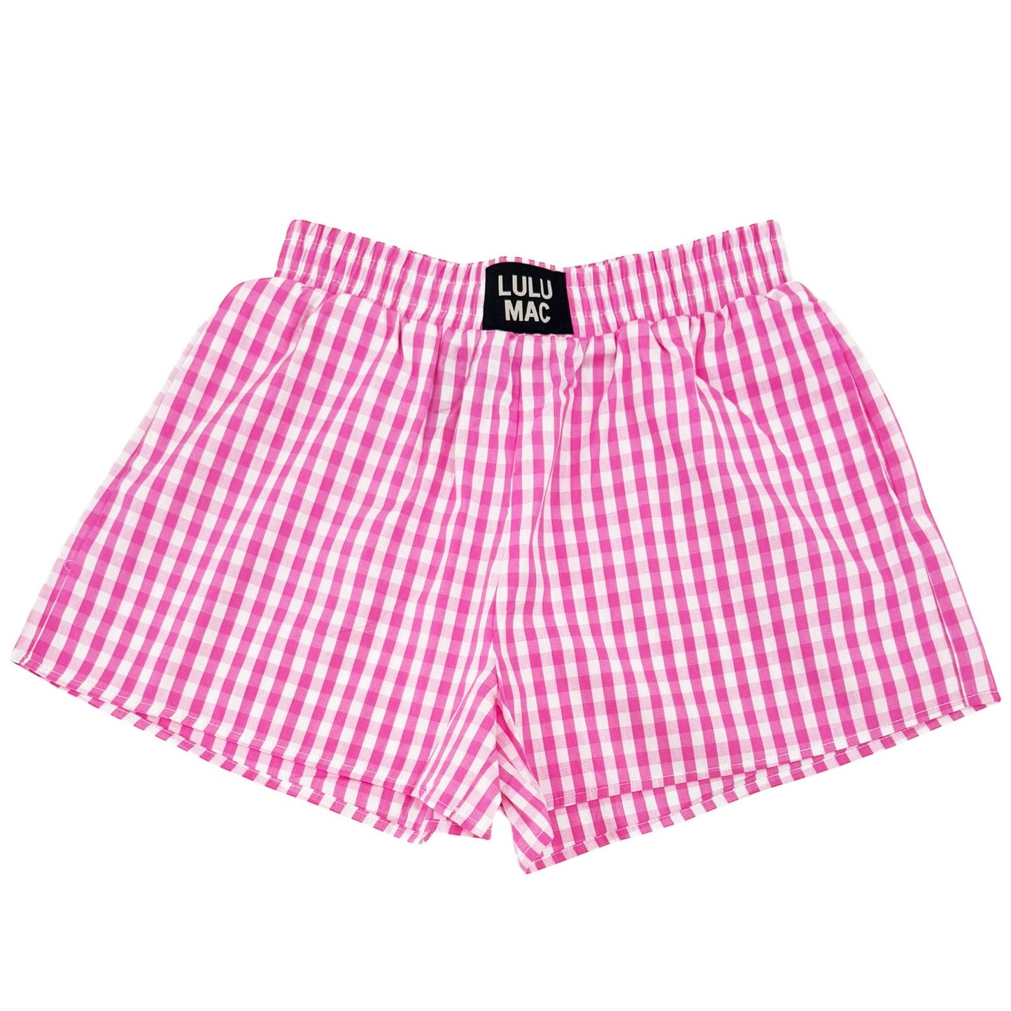 💗 Lulu Mac Pink Gingham Shorts