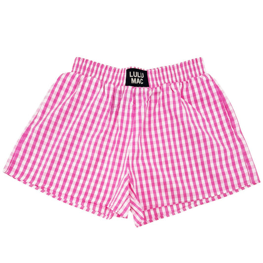 💗 Lulu Mac Pink Gingham Shorts