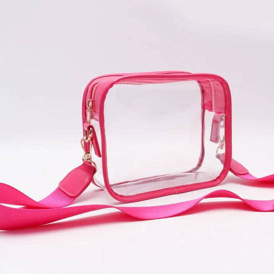 COKO Crossbody Clear Messenger Bag: HOT PINK