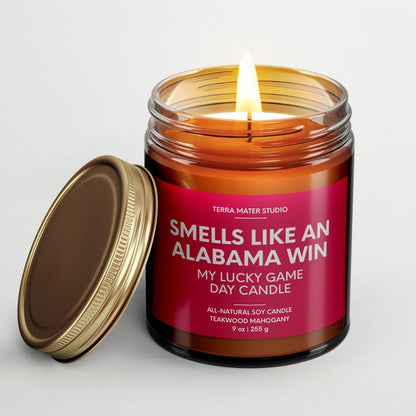 Smells Like An Alabama Win Game Day Candle : Apples + Maple Bourbon / 9 oz