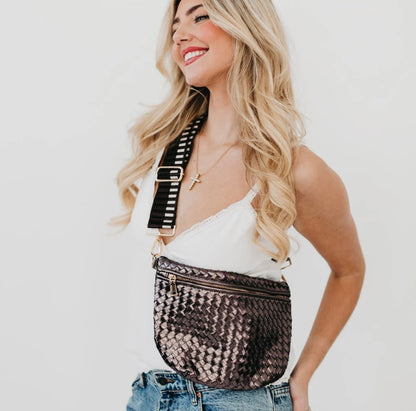 Pretty Simple Westlyn Woven Bum Bag! Gorgeous woven vegan leather