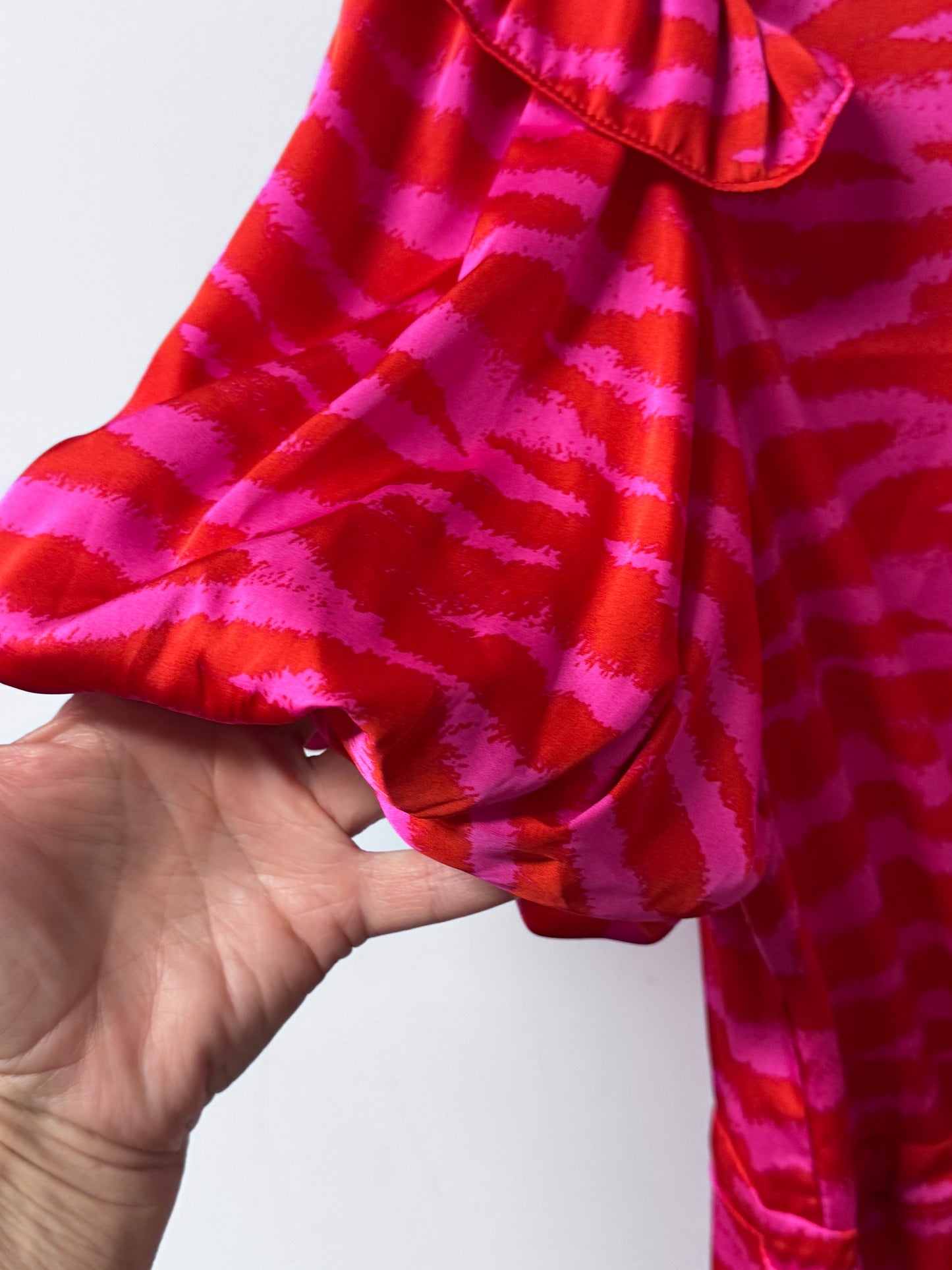 Entro Zebra Print Romper Red and Pink