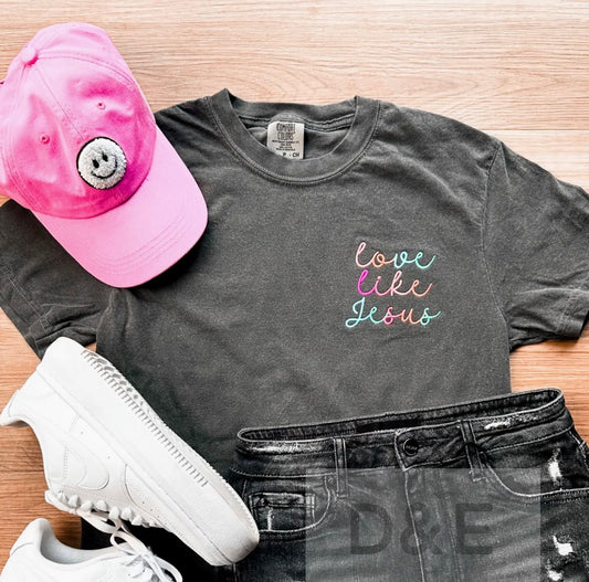 Love Like Jesus Embroidery Graphic Tee