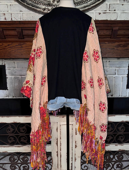 Butterfly Top “Rolling Stones” Fringed