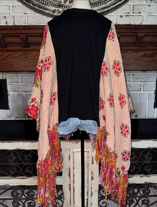 Butterfly Top “Rolling Stones” Fringed