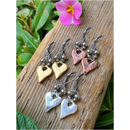 RUSTIC HEART EARRINGS