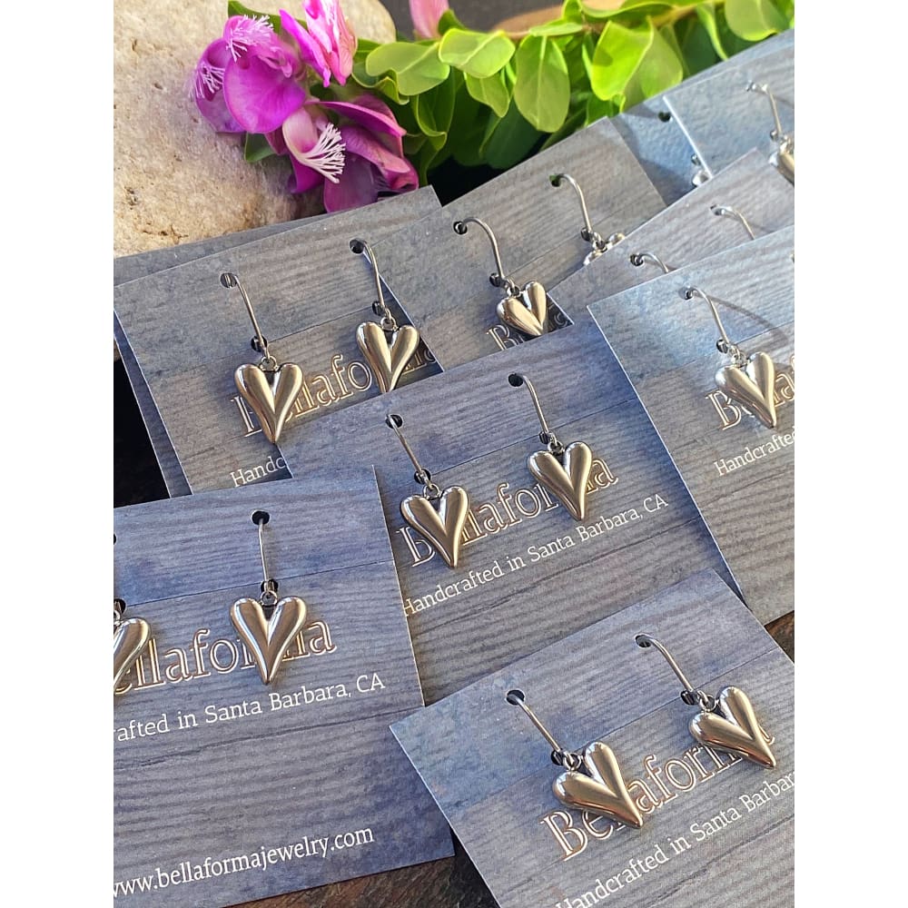 SILVER HEART EARRINGS