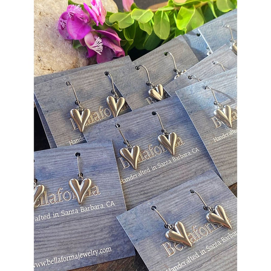 SILVER HEART EARRINGS