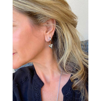 SILVER HEART EARRINGS