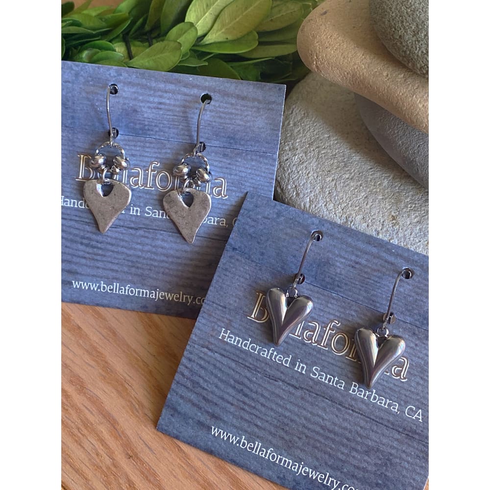 SILVER HEART EARRINGS