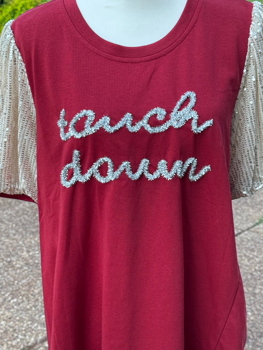 Umgee Crimson Dress Touch Down Game Day
