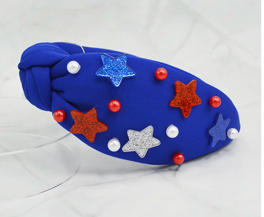 US Theme Stars Designed Knot Headband