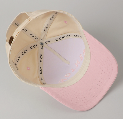MOTHER Upside Down Lettering Embroidery Cap Pink or Mint Green