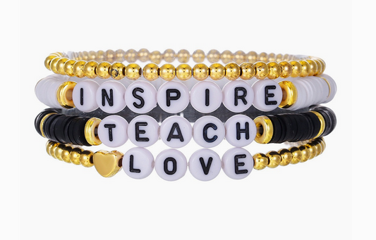 Teacher Inspired Stackable Bracelets for Teachers/ Educators