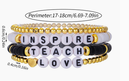 Teacher Inspired Stackable Bracelets for Teachers/ Educators