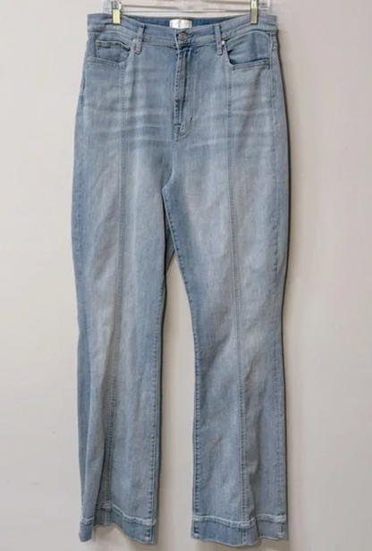 7 For All Mankind Ultra High Rise Dojo Front Seam Jeans Size 32 (14)