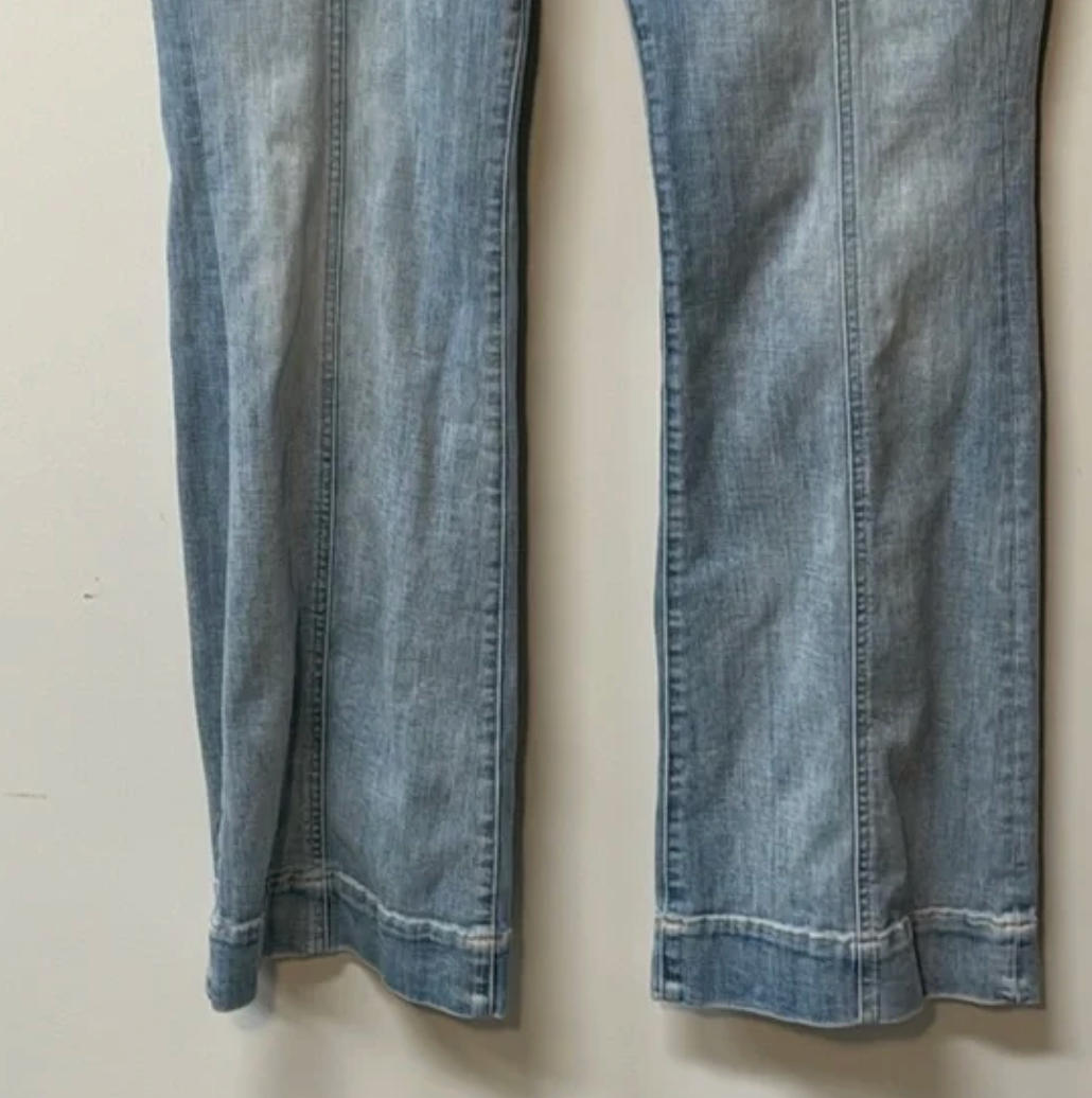 7 For All Mankind Ultra High Rise Dojo Front Seam Jeans Size 32 (14)