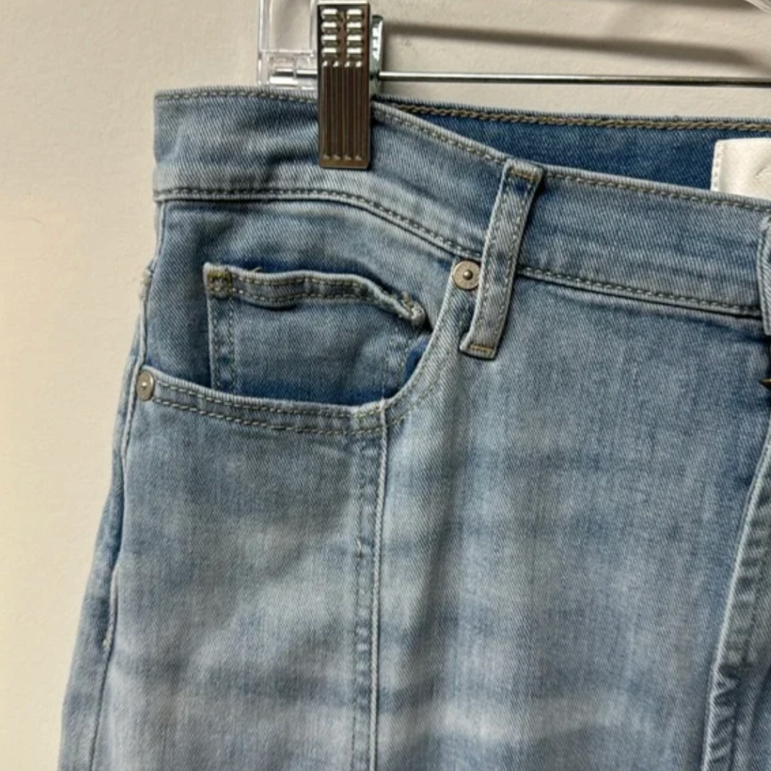 7 For All Mankind Ultra High Rise Dojo Front Seam Jeans Size 32 (14)