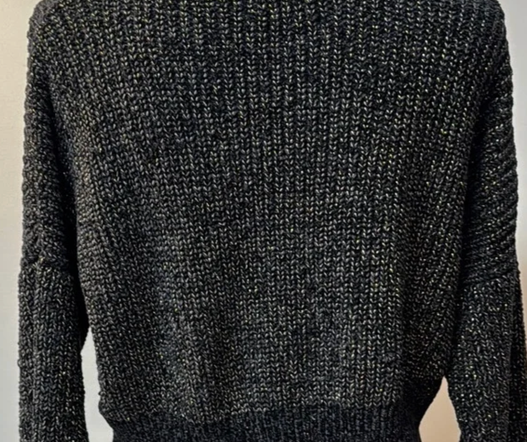 Altar’d State Black Metallic Cropped Sweater ✨