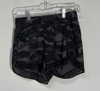 Athleta Black Camouflage Women's Shorts Small Active Athlete Running Training