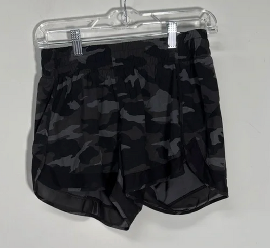 Athleta Black Camouflage Women's Shorts Small Active Athlete Running Training