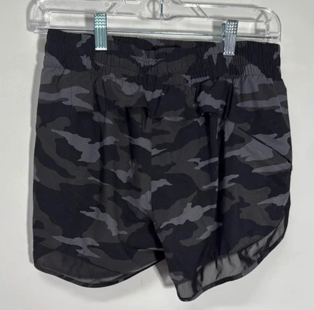 Athleta Black Camouflage Women's Shorts Small Active Athlete Running Training