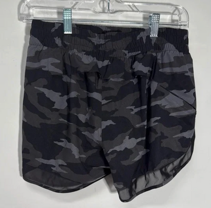 Athleta Black Camouflage Women's Shorts Small Active Athlete Running Training
