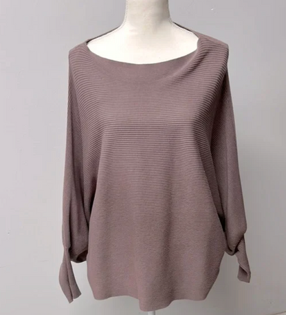 Arula B Batwing Ribbed Cropped Sweater – Plus Size 2X, Rose Pink