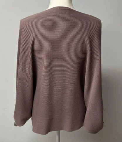 Arula B Batwing Ribbed Cropped Sweater – Plus Size 2X, Rose Pink