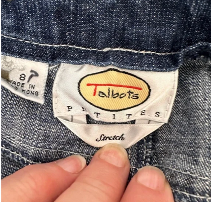 Talbots Embroidered Floral Straight-Leg Jeans Size 8P